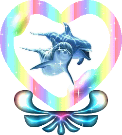 Gif animé coeur dauphins